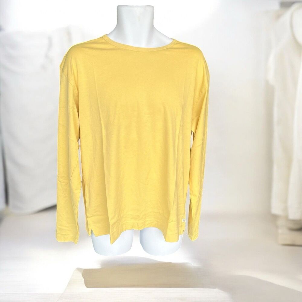 KNICKERBOCKER Organic Cotton Long Sleeve T In Moonstone Men’s Large NWT RV $105